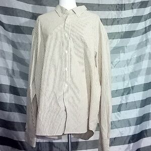 Old Navy XXXL 3X Men's Everyday Shirt Striped Slim Fit Button Down Shirt